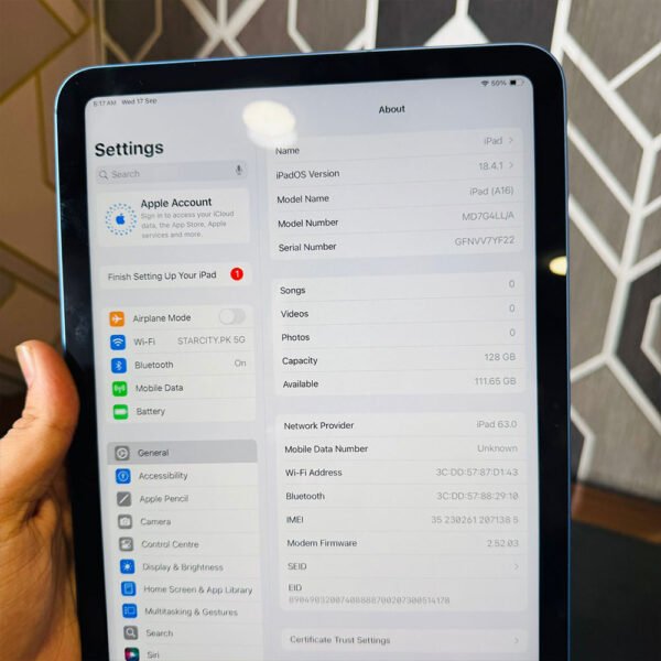 Apple-ipad-2025-11th-gen-2.jpg Apple iPad 11th Gen (2025) | Apple A16 Bionic | 6GB RAM | 128GB Storage | WiFi | 11.0" Liquid Retina Tablet
