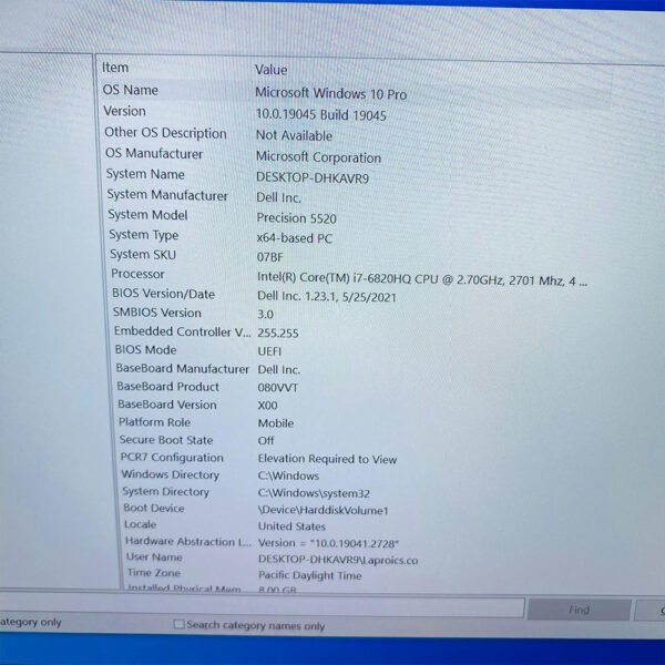 Dell Precision 5520 | Core i7-6820HQ 6th Gen | 8GB RAM | 256GB SSD | Quadro M1200 4GB | 15.6" FHD Mobile Workstation