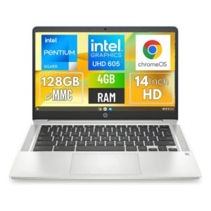 HP Chromebook 14a-na0062tg | Intel Pentium Silver N5030 | 4GB RAM | 64GB SSD | 14" HD Backlit Laptop