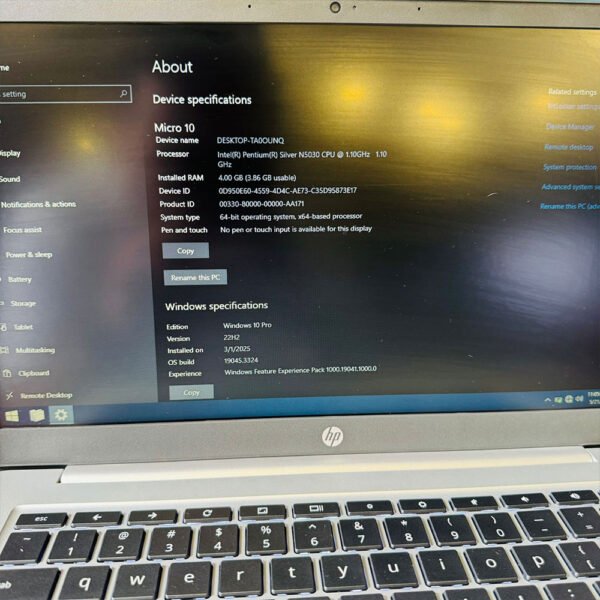 HP Chromebook 14a-na0062tg | Intel Pentium Silver N5030 | 4GB RAM | 64GB SSD | 14" HD Backlit Laptop