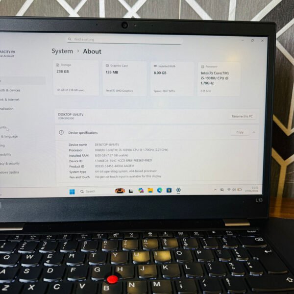 Lenovo-L13-6.jpg Lenovo ThinkPad L13 | Core i5-10310U 10th Gen | 8GB RAM | 256GB SSD | Intel UHD Graphics | 13.3" FHD Laptop