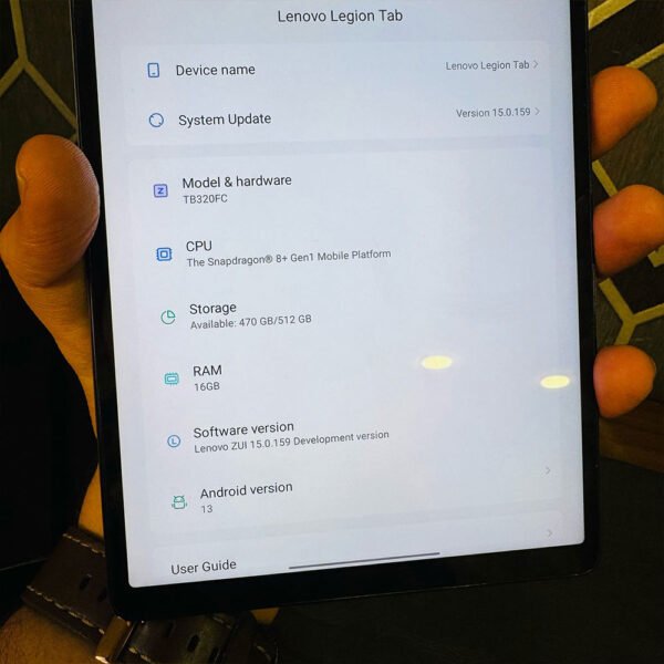 Lenovo Legion Tab (TB320FC) | Snapdragon 8+ Gen 1 | 16GB RAM | 512GB Storage | WiFi | 8.8" 144Hz Display Gaming Tablet