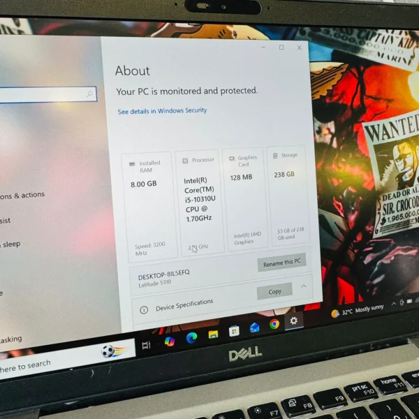Dell Latitude 5310 | Core i5-10310U 10th Gen | 8GB RAM | 256GB SSD | Intel UHD Graphics | 13.3" FHD Laptop