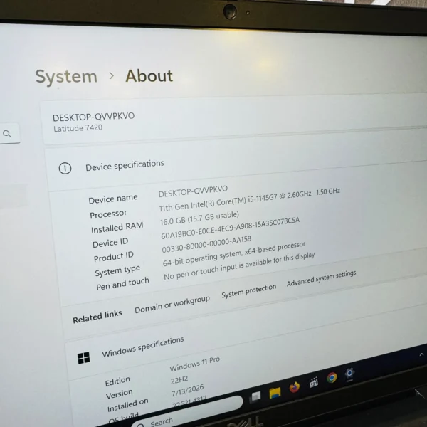 Dell Latitude 7420 | Core i5-1145G7 11th Gen | 16GB RAM | 256GB SSD | Intel Iris Xe Graphics | 14" FHD Laptop