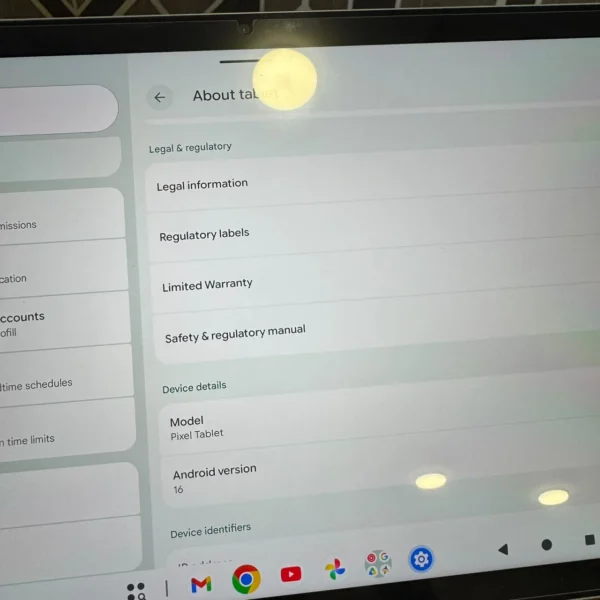 Google Pixel Tablet | Google Tensor G2 | 8GB RAM | 256GB ROM | WiFi | 10.95" 2.5K Display Tablet PC