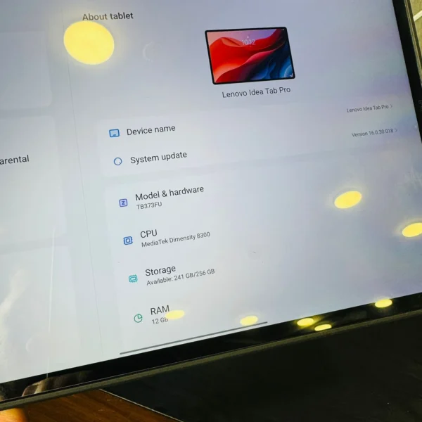 Lenovo Idea Tab Pro (TB373FU) | Dimensity 8300 | 8GB RAM | 256GB ROM | WiFi | 12.7" 3K 144Hz Display Tablet PC