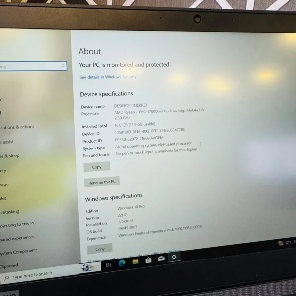Lenovo ThinkPad T495 | Ryzen 7 PRO 3700U | 16GB RAM | 256GB SSD | Radeon Vega Graphics | 14" Laptop
