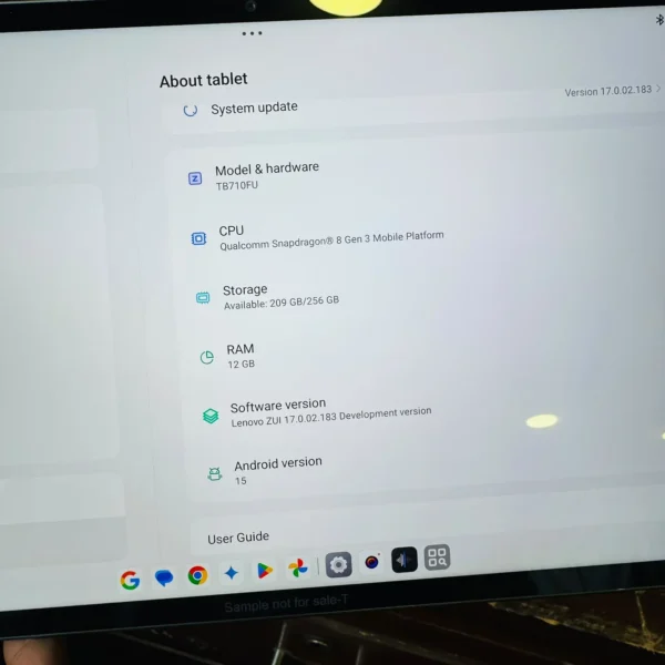 Lenovo Yoga Tab (TB710FU) | Snapdragon 8 Gen 3 | 12GB RAM | 256GB ROM | WiFi | 11.1" 144Hz Display Tablet PC